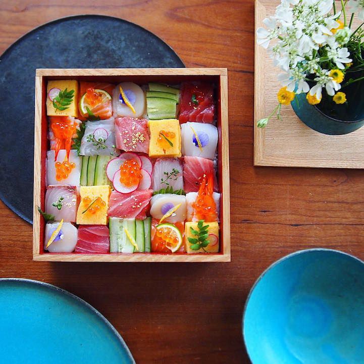 “马赛克寿司”把午餐变成一个视觉刺激的现代艺术作品