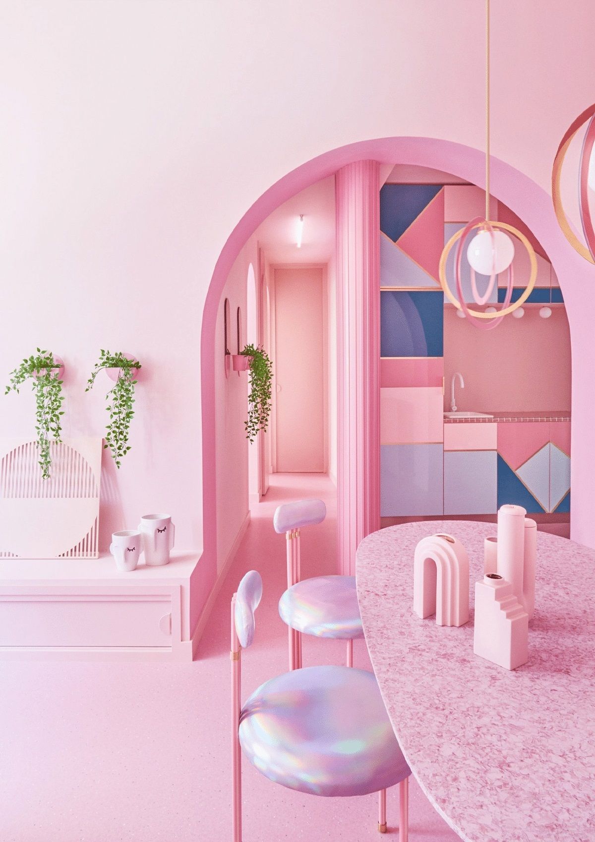 全粉红色公寓――泡泡糖梦想度假胜地